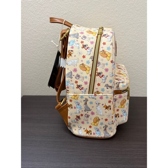 Loungefly Disney Dogs Floral Mini Backpack - Picture 4 of 5